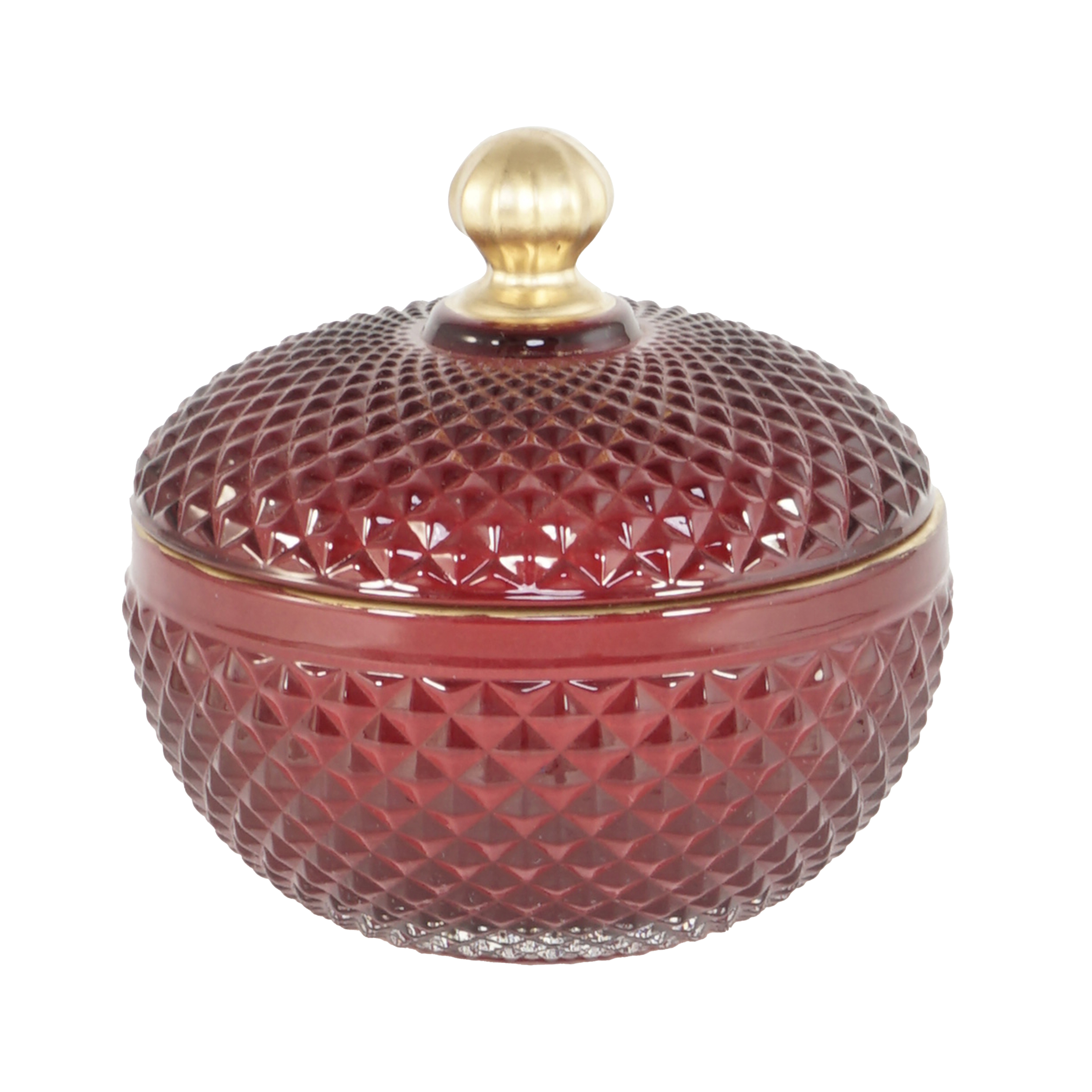 ITEM#:RC130244-4.7x4.7x4.7" Candy Jar-SIZE:11.9 * 11.9 * 11.9CM-MATERIAL:100% Glass-PACKING:1/12/0.02749CBM