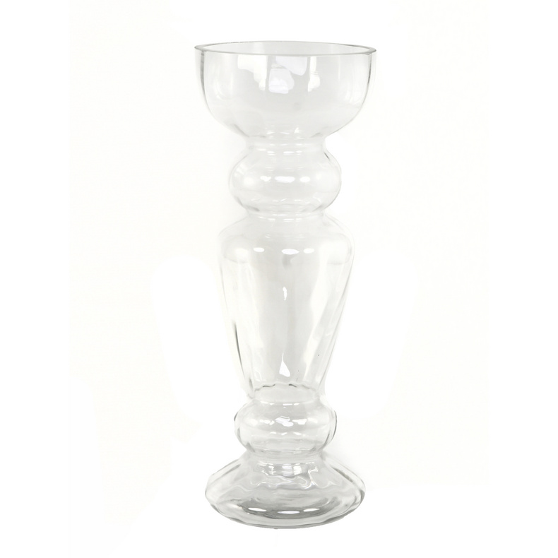 ITEM#:RC130208-D6x15.7" Flower Vase-SIZE:15 * 15 * 39.9CM-MATERIAL:100% Glass-PACKING:1/6/0.08221CBM