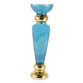 ITEM#:RC130202-D6x19.5" Flower Vase-SIZE:15 * 15 * 49CM-MATERIAL:100% Glass-PACKING:1/6/0.09943CBM