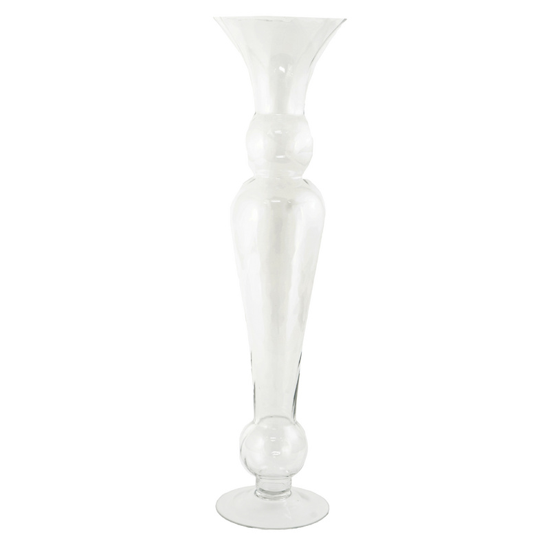 ITEM#:RC130191-D7x27.5" Flower Vase -SIZE:18 * 18 * 70.1CM-MATERIAL:100% Glass-PACKING:1/4/0.12974CBM