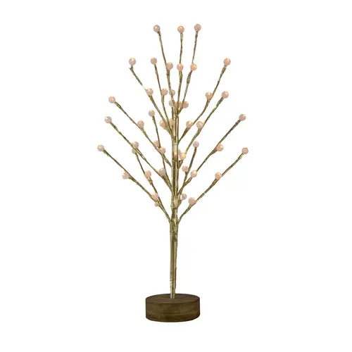 ITEM#:SA12659CE-15.7x15.7x23.5" Tree With String Lights-SIZE:39.9 * 39.9 * 59.9CM-MATERIAL:70% Plastic,30% Brass Wire-PACKING:1/12/0.13922CBM