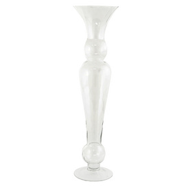 ITEM#:RC130195-D5.5x20" Flower Vase-SIZE:14 * 14 * 50CM-MATERIAL:100% Glass-PACKING:1/6/0.09703CBM