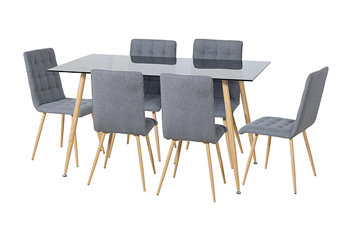 Smoked Glass Dining Set -ZB190618-zhongbo