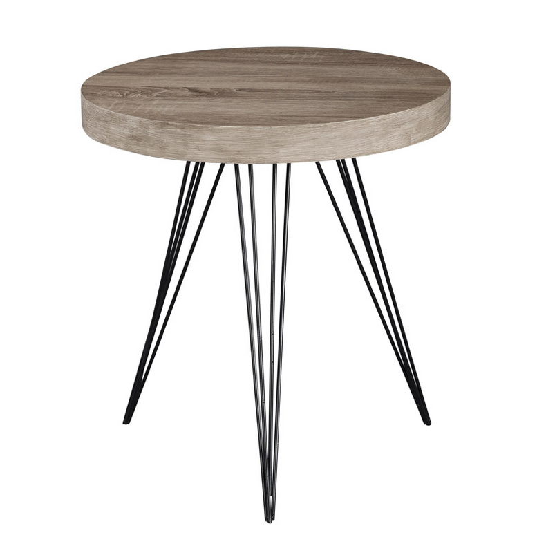 JF417KD-OV Side table combination of light grey oak and black