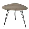 JF454KD-S-X2 Side table combination of plastic taupe brown pine veneer and black