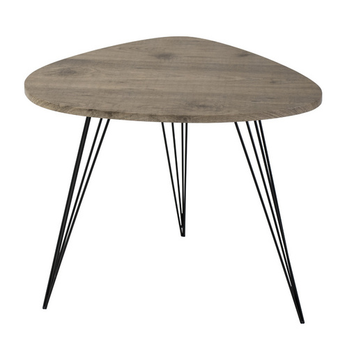 JF454KD-S-X2 Side table combination of plastic taupe brown pine veneer and black