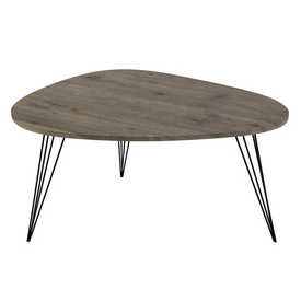 JF454JF454KD-M-X2 Side table combination of plastic taupe brown pine veneer and black