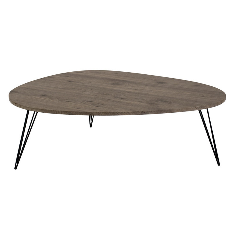 JF454KD-L-X2 Coffee table combination of plastic taupe brown pine veneer and black