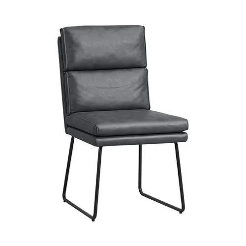 Grey Leather Dining Chairs--HYC407