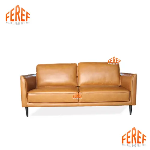 sofa with leather fabric