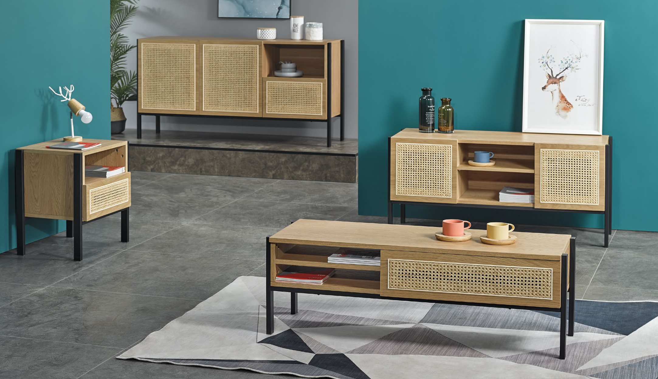 Sideboard 21631 Buffet side board  Rattan coffeetable  tv stand  bedside table coffee table