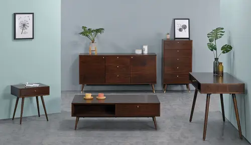 Sideboard  Buffet cabinet side board  coffee table  tv stand  bedside table nightstand coffee table center table drawer of chest chest of drawers dining table dinning chair walnut venner