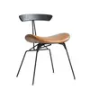industrial vintage leather metal dining ant chair