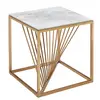 stainless steel end table with glass top