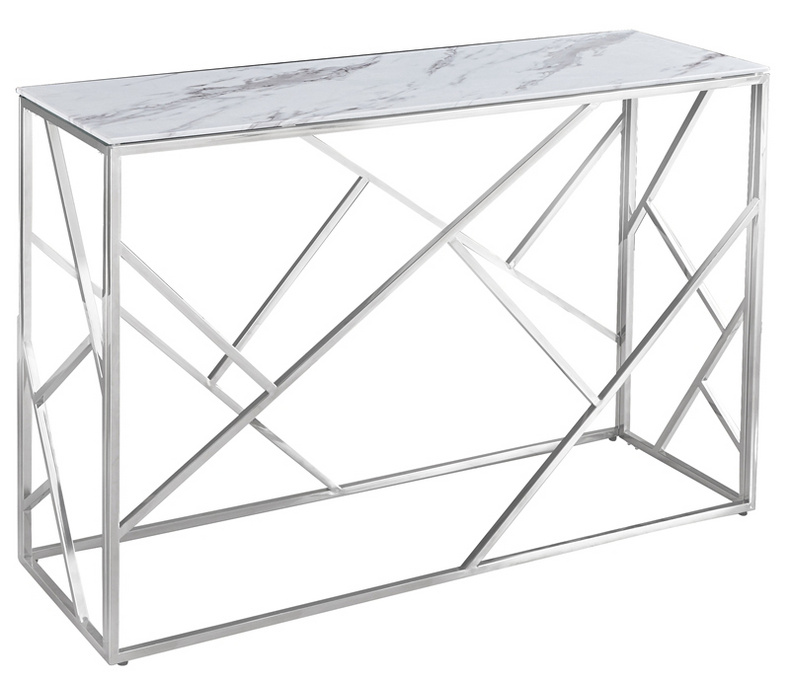 marble or glass top stainless steel console table DT-1525