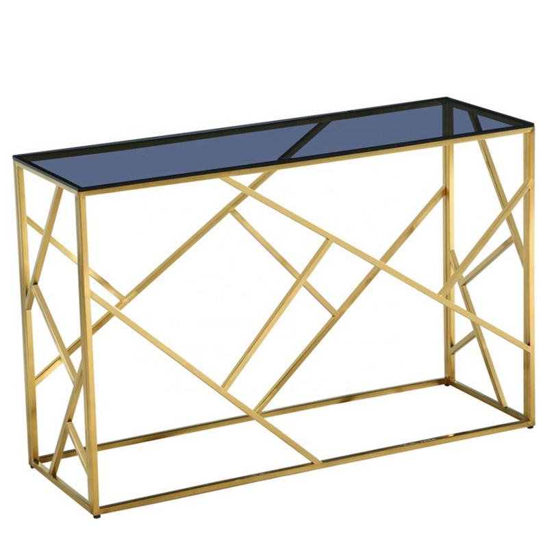 marble or glass top stainless steel console table DT-1525