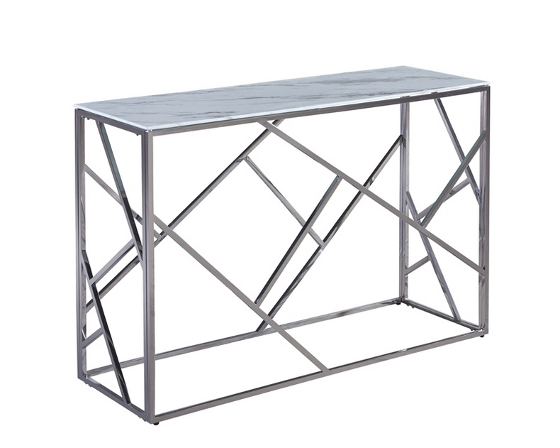 marble or glass top stainless steel console table DT-1525