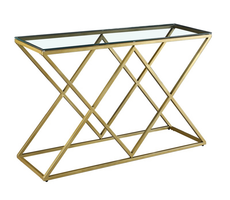 marble or glass top stainless steel console table BS-091