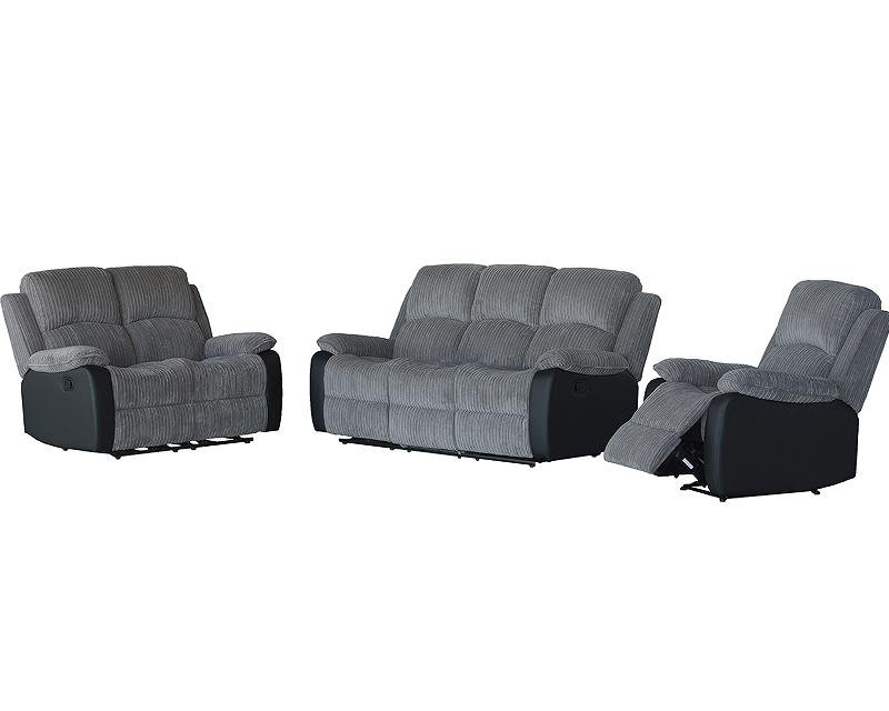 Modern Fabric&PU Recliner Sofa Set,3S+2S+1S,comfortable fabric material