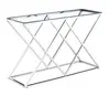 marble or glass top stainless steel console table BS-091