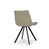 ESOU Beige PU Dining Chair with Black Powder Coated Legs DC-2008-1