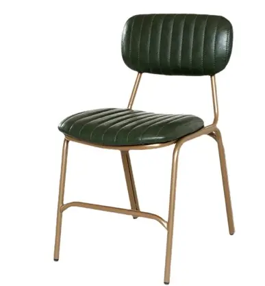 industrial vintage leather metal dining chair
