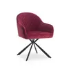 ESOU Velvet Kitchen Room Chairs With Black Powder Coated Legs DC-2100