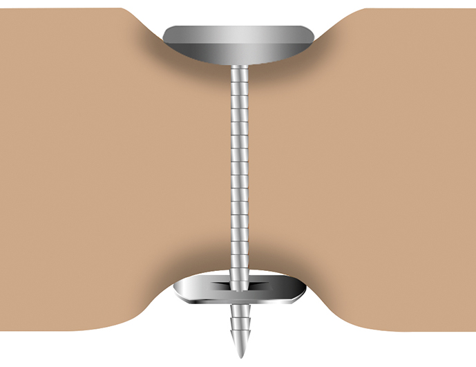 Fabric Covered Button With Nail