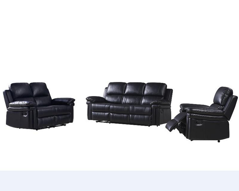 3S+2S+1S, Air Leather manual recliner sofa set
