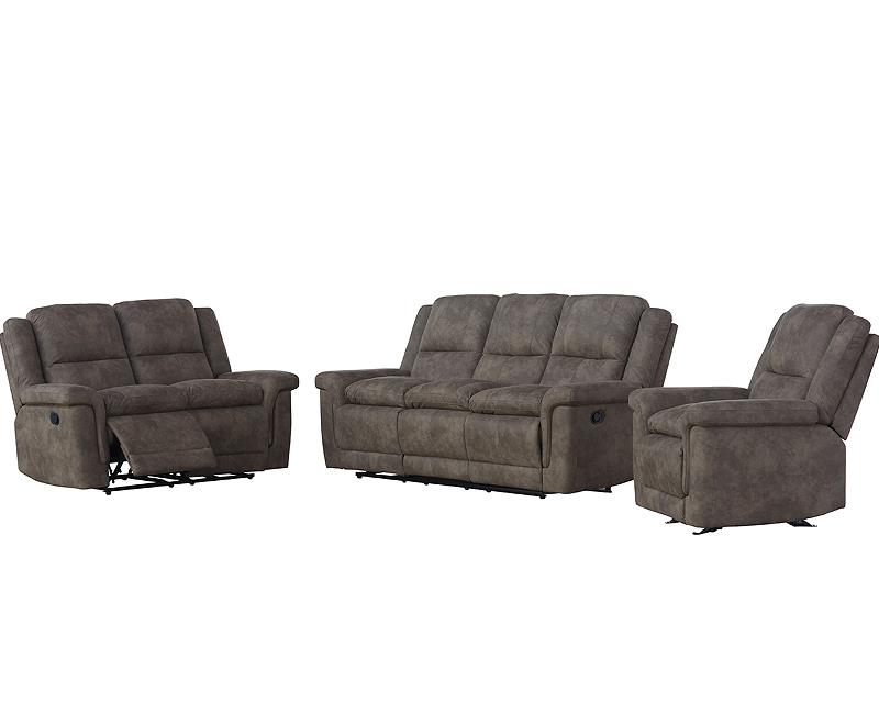 3S+2S+1S, microfiber manual recliner sofa set