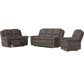 3S+2S+1S, microfiber manual recliner sofa set