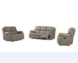 Air Leather manual recliner sofa set
