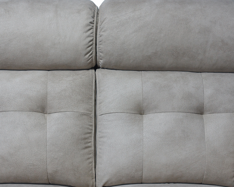 3S+2S+1S, Beige microfiber manual recliner sofa set