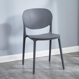 Plastic chair with hollow back