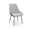 ESOU Linen and Frosted PU Dining Chair with Stainless Steel Legs DC-1971