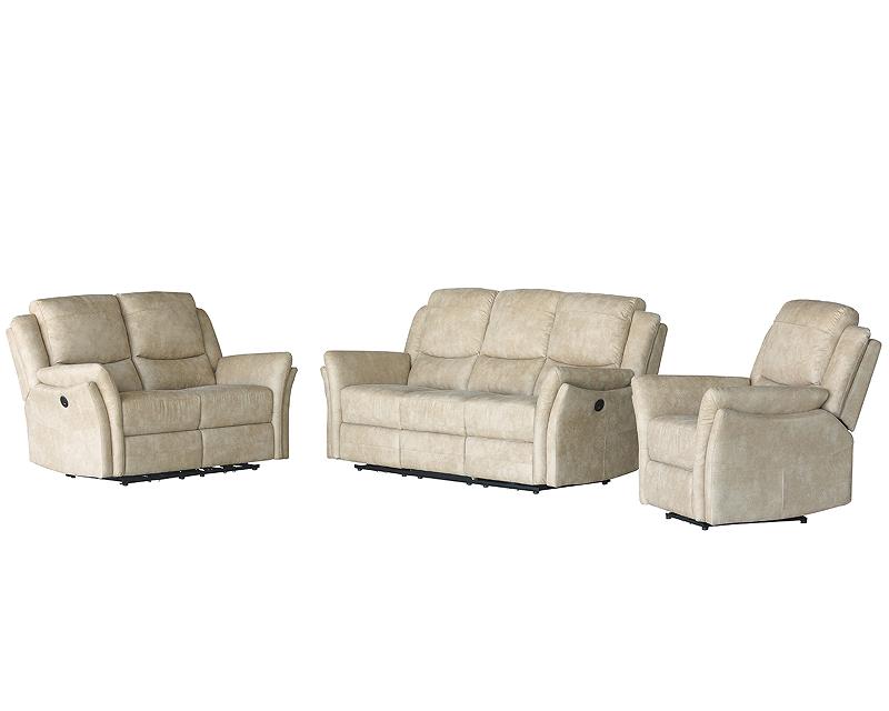 Electric Recliner Sofa Set, Microfiber 3S+2S+1S