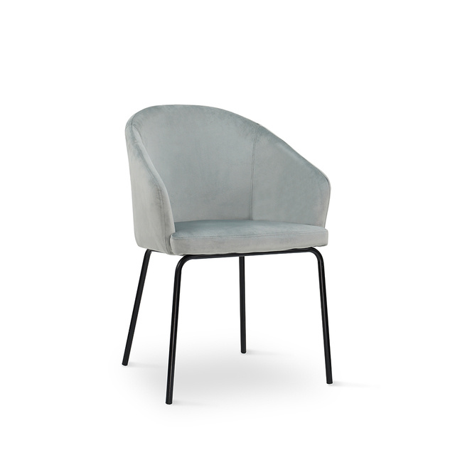 ESOU Oyster Shape Velvet Dining Chair with Metal Leg DC-2095