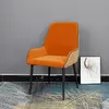 ESOU Velvet and Linen Dining Chair with Black Powder Coated Legs DC-1980