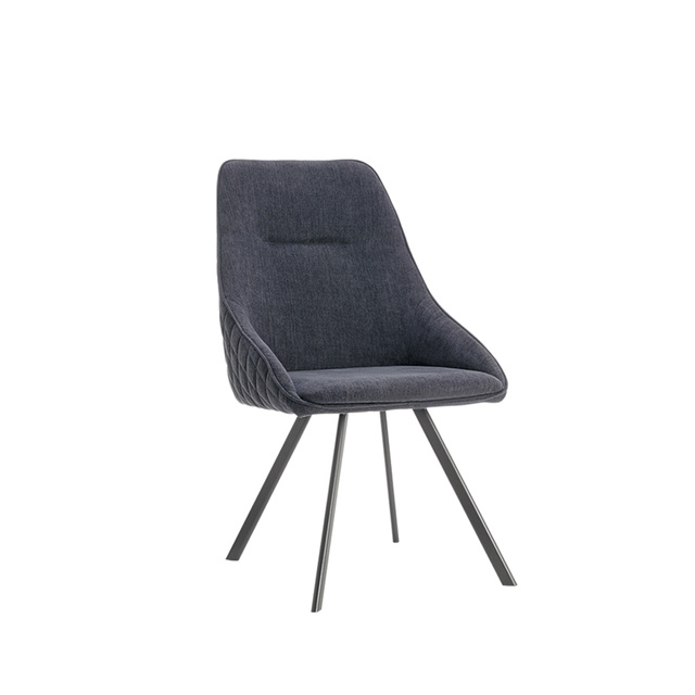 ESOU Linen Dining Chair with Grey Powder Coated Legs DC-2165