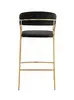 BAR Modern Design  Velvet Gold Chromed Legs Bar Stool For Cafe