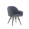 ESOU Velvet Dining Chair with Black Powder Coated Legs DC-2101