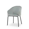 ESOU Oyster Shape Velvet Dining Chair with Metal Leg DC-2095