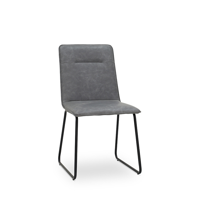 ESOU PU Dining Chair with BlackPowder Coated Legs DC-2072