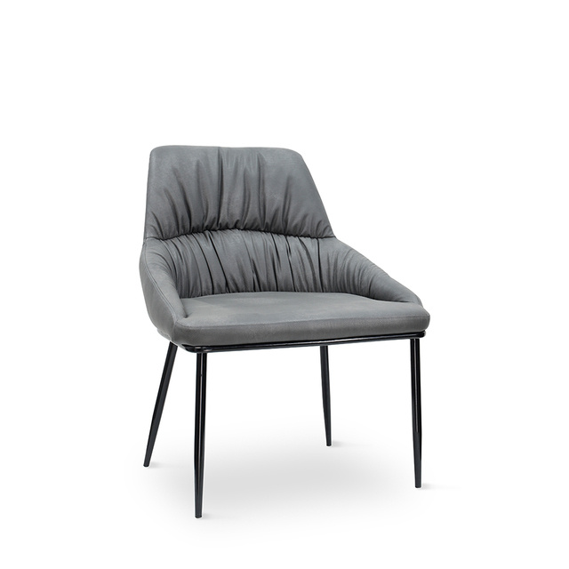 ESOU Grey PU Leisure Chair with Black Powder Coated DC-2170-1