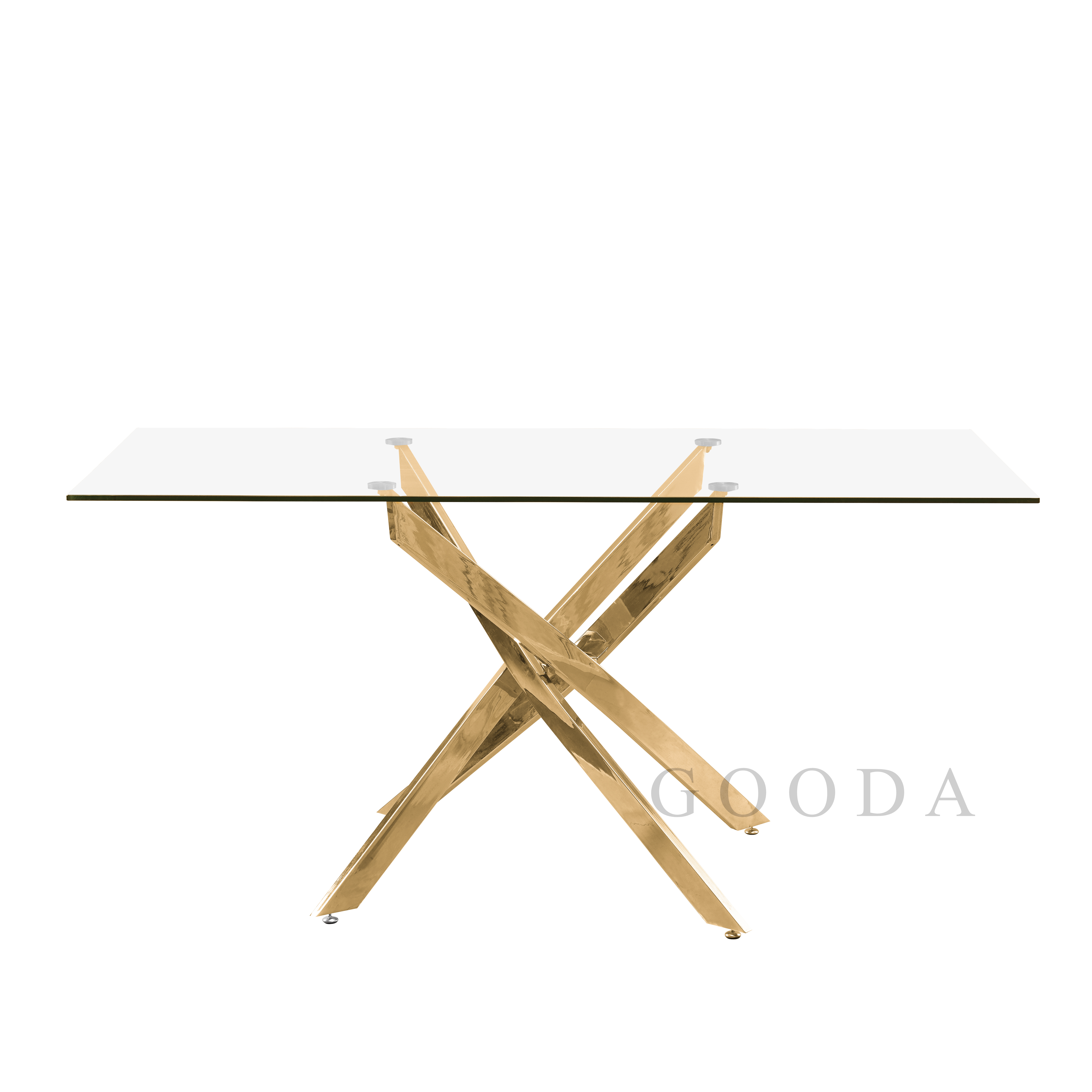 Dining Table, T-806-2, tempered glass table