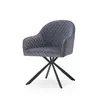 ESOU Velvet Kitchen Room Chair with Black Powder Coated Legs DC-2100