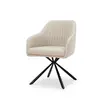 ESOU Beige Dining Chair with Black Powder Coated Legs DC-2091