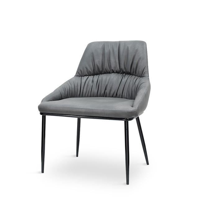 ESOU Grey PU Leisure Chair with Black Powder Coated DC-2170-1