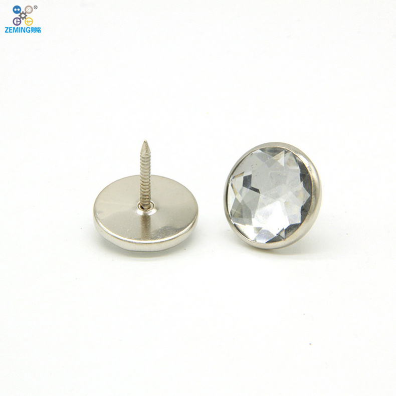 Decorative Glass Crystal Nail Button