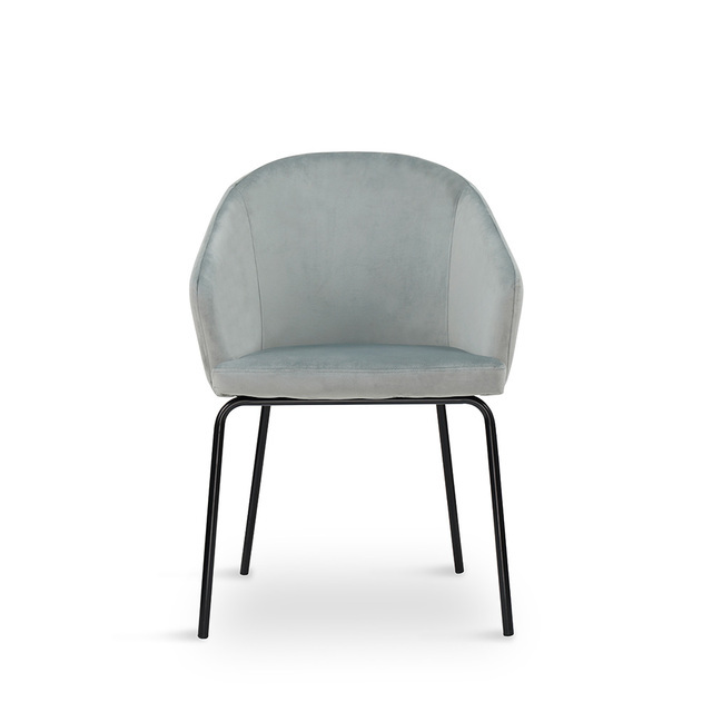 ESOU Oyster Shape Velvet Dining Chair with Metal Leg DC-2095